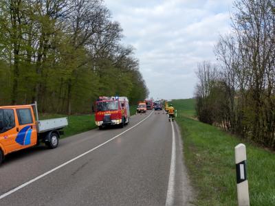 H4 VU 1 Person eingeklemmt LKW - L1115 AS Mundelsheim >> Großbottwar - 12.04.2019
